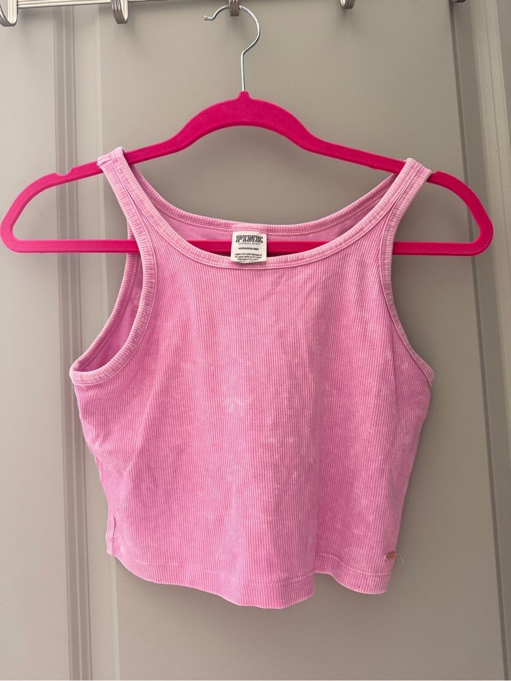 PINK Victoria's Secret Pink Ribbed Cropped Tank